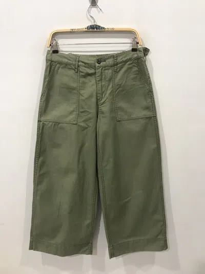 Pre-owned Military Coen Japan  Us Army Og107 Wide Cropped Baker Pant In  Green