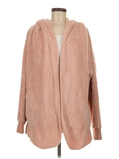 Pre-owned Military Hippie Faux Fur Jacket In Pink