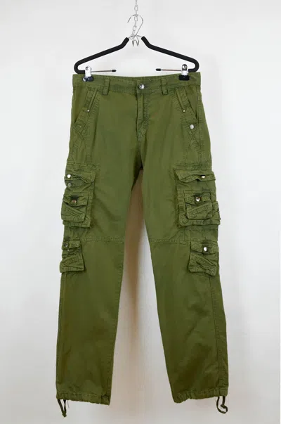 Pre-owned Military Vintage Cargo  Pants In Mustard
