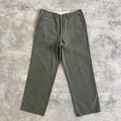 Pre-owned Military X Orslow Vintage Us Army Fatigue Military Wide Chino Trousers Pants In Green