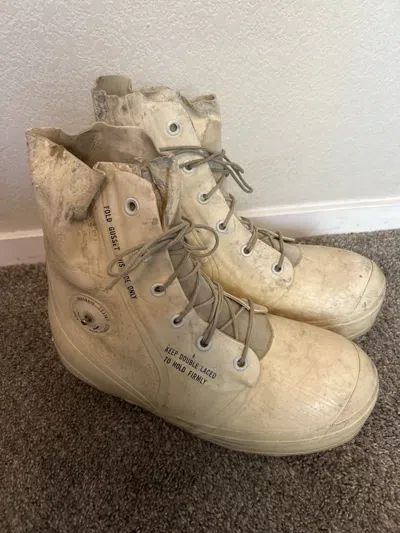 Pre-owned Military X Raf Simons Vintage 70's Military Bunny Boots In White