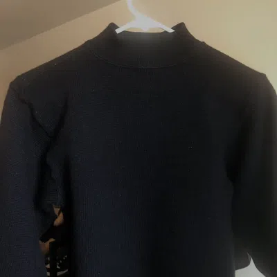 Pre-owned Military X Vintage 1960s Us Army Military Wool Mock Turtleneck Sweater In Black