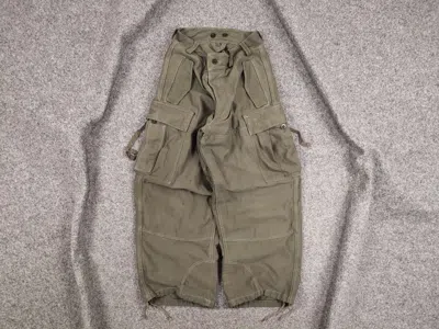Pre-owned Military X Vintage 50's G.d. Bucking Alsfeld Military Army Cargo Pants In Miltary Green