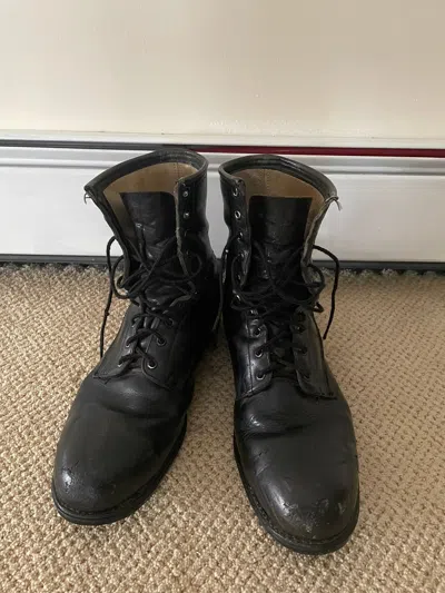 Pre-owned Military X Vintage 70's Combat Boot In Black