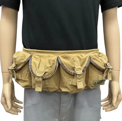 Pre-owned Military X Vintage Vtg Gerry Multi-pocket Tactical Undercover Style Waist Bag In Light Brown