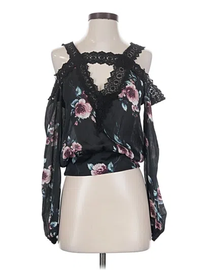 Pre-owned Milk & Honey 3/4 Sleeve Blouse In Black