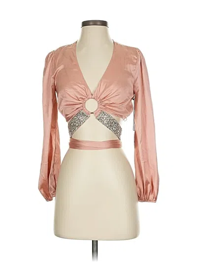 Pre-owned Milk & Honey 3/4 Sleeve Blouse In Pink