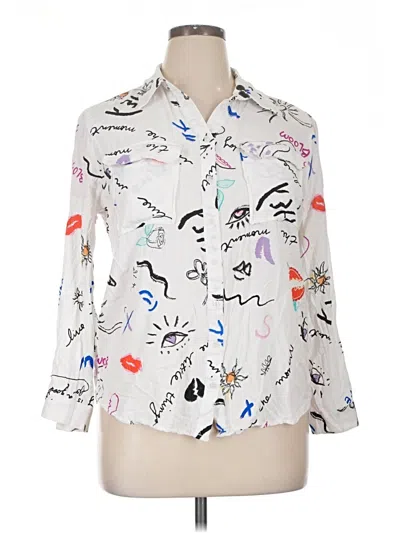 Pre-owned Milk & Honey 3/4 Sleeve Blouse In White