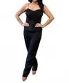 Milk & Honey Bella Jumpsuit In Black In Blue