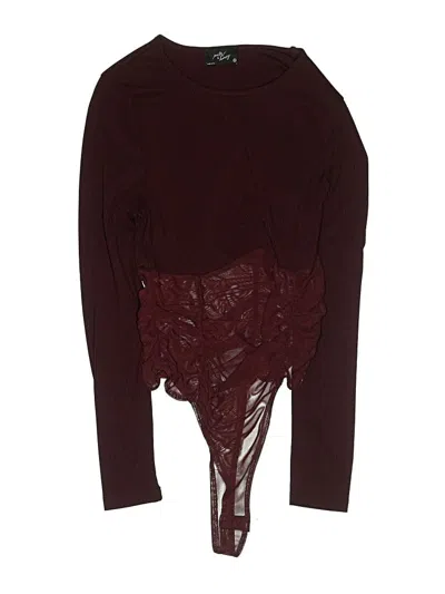 Pre-owned Milk & Honey Bodysuit In Burgundy