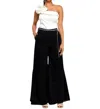 Milk & Honey Charlie Side Slit Palazzo Pants In Black In Black