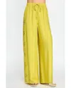 Milk & Honey Flower Cut Out With Embroidery Pants In Citron