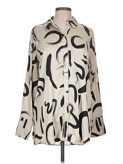 Pre-owned Milk & Honey Long Sleeve Blouse In Ivory