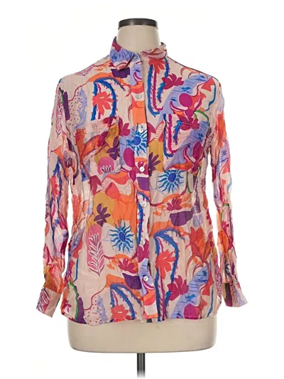 Pre-owned Milk & Honey Long Sleeve Blouse In Orange