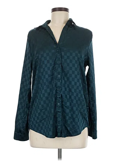 Pre-owned Milk & Honey Long Sleeve Blouse In Teal