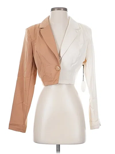 Milk & Honey Long Sleeve Top Tan Square Neckline Tops In Brown