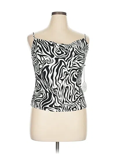 Pre-owned Milk & Honey Sleeveless Top Black Strapless Neckline Tops