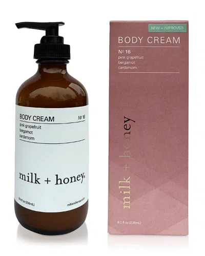 Milk + Honey Body Cream N16 - Pink Grapefruit, Bergamot & Cardamom 8 Oz.