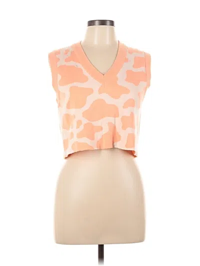 Pre-owned Milk It Sweater Vest In Orange