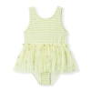 Milkbarn Babies'  Ballet Skirt Swimsuit In Green