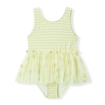 Milkbarn Babies'  Ballet Skirt Swimsuit In Green
