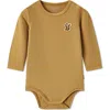 Milkbarn Brushed Long Sleeve One Piece In Brown