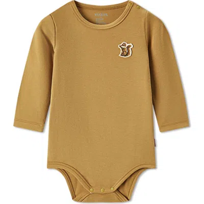 Milkbarn Kids'  Brushed Long Sleeve One Piece In Brown