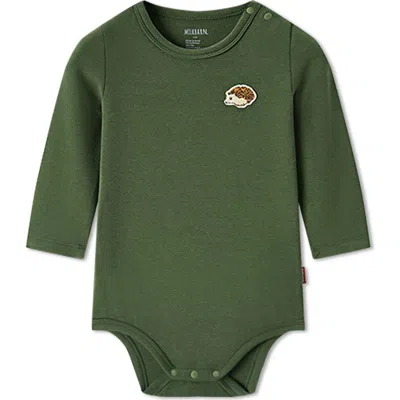 Milkbarn Kids'  Brushed Long Sleeve One Piece In Green