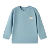 Milkbarn Kids'  Brushed Long Sleeve T-shirt In Gray