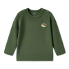 Milkbarn Kids'  Brushed Long Sleeve T-shirt In Green