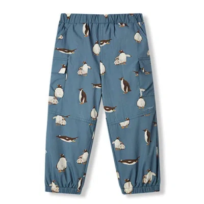 Milkbarn Kids'  Cargo Windbreaker Pants In Blue