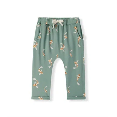 Milkbarn Kids'  Cotton Stretch Jogger In Green