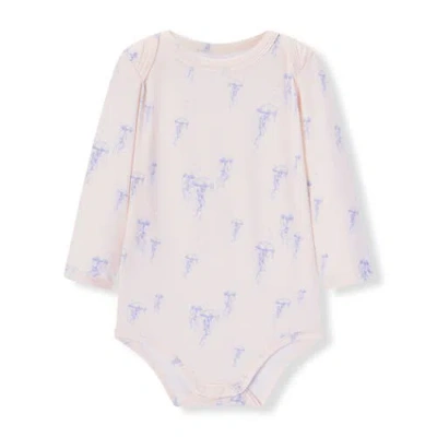 Milkbarn Babies'  Cotton Stretch Long Sleeve One Piece In Multi