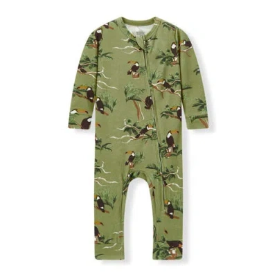 Milkbarn Kids'  Cotton Stretch Zipper Pajama