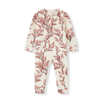 Milkbarn Kids'  Cotton Stretch Zipper Pajama In Purple