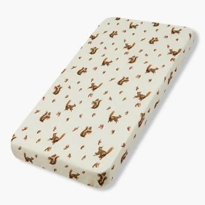 Milkbarn Crib Sheet In Brown