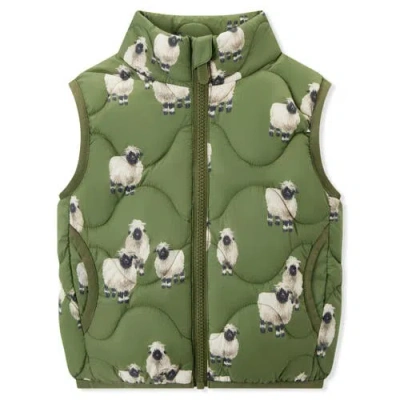 Milkbarn Kids'  Down Vest In Green