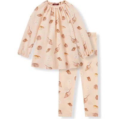 Milkbarn Babies'  Dress And Legging Set In White