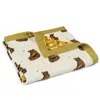 Milkbarn Honey Bear Bamboo Big Lovey Blanket In Multi