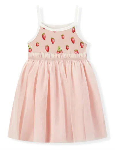 Milkbarn Kid's Strawberry Ballet Dress In Pink In Nude