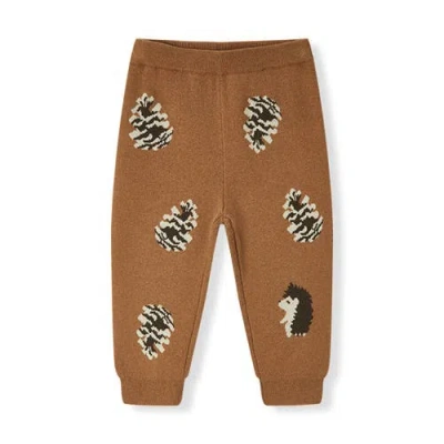 Milkbarn Kids'  Knitted Sweatpants In Brown