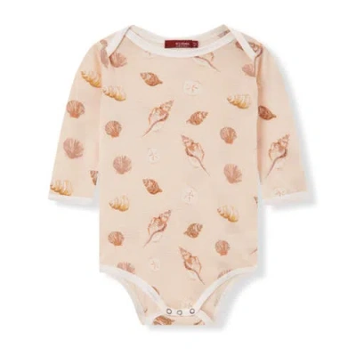 Milkbarn Kids'  Long Sleeve One Piece In Gold