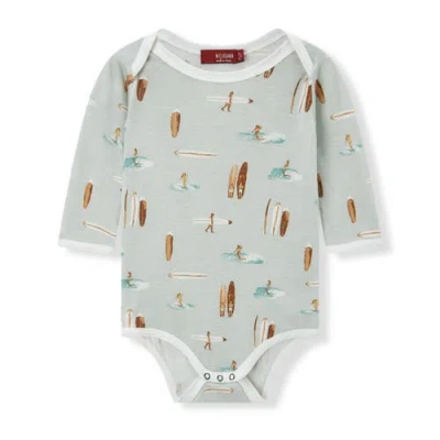 Milkbarn Kids'  Long Sleeve One Piece In Gray