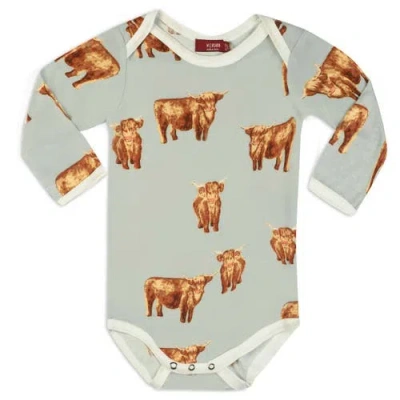 Milkbarn Kids'  Long Sleeve One Piece In Gray
