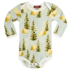 Milkbarn Long Sleeve One Piece In Green