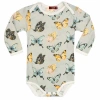 Milkbarn Kids'  Long Sleeve One Piece In Green