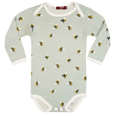 Milkbarn Kids'  Long Sleeve One Piece In Green
