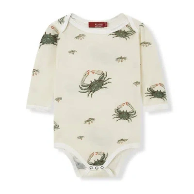 Milkbarn Kids'  Long Sleeve One Piece In Neutral