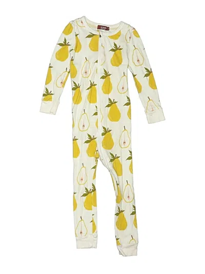 Pre-owned Milkbarn Kids' Long Sleeve Onesie In Yellow