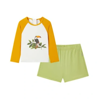 MILKBARN MILKBARN LONG SLEEVE SHIRT AND TRUNKS SWIM SET